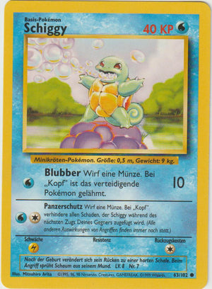 Schiggy 63/102 Base Set - Deutsch - Good