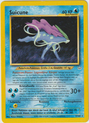 Suicune 27/64 Neo Revelation - Deutsch - Light Played