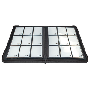 Ultra Pro - Vivid 9-Pocket Zippered PRO-Binder: Black Pocket Portfolio Ordner