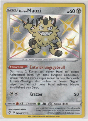 Galar Mauzi Shiny SV086/SV122 Glänzendes Schicksal Shiny - Deutsch - Near Mint