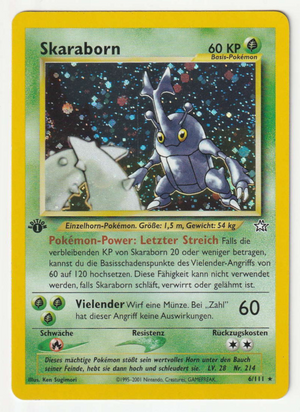 Skaraborn Holo 1 Edition 6/111 Neo Genesis - Deutsch (HALF SWIRL) - Good - Excellent*