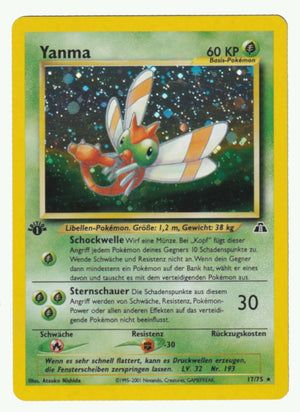 Yanma Holo 1 Edition 17/75 Neo Entdeckung - Deutsch - Near Mint
