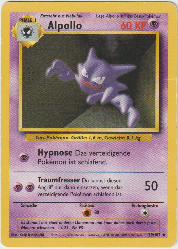 Alpollo 29/102 Base Set - Deutsch - Poor