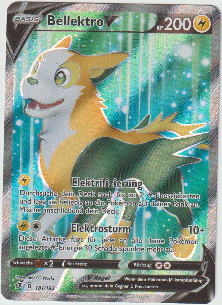 Bellektro V 181/192 Full Art - Schwert &amp; Schild - Clash der Rebellen - Deutsch - Near Mint
