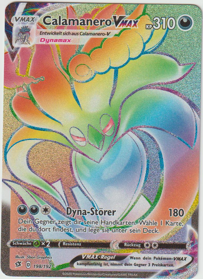 Calamanero VMAX RB 198/192 - Schwert &amp; Schild - Clash der Rebellen - Deutsch - Near Mint