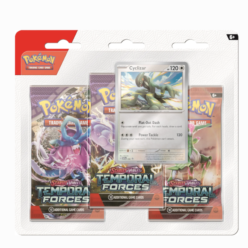 Scarlet &amp; Violet Temporal Forces 3-Pack Blister (Englisch)  - Vorbestellung 22.3.*