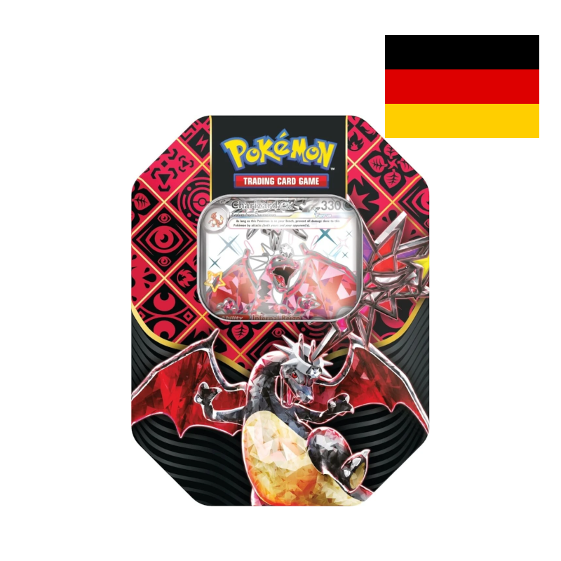 Glurak Tin Box - Paldeas Schicksale - Paldean Fates - Deutsch - Vorbestellung 9.2.*