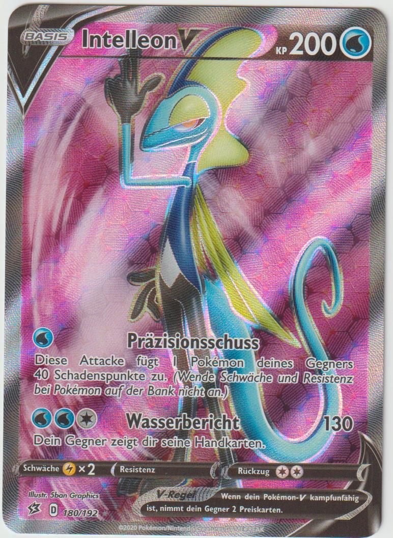 Intelleon V 180/192 Full Art - Schwert &amp; Schild - Clash der Rebellen - Deutsch - Near Mint