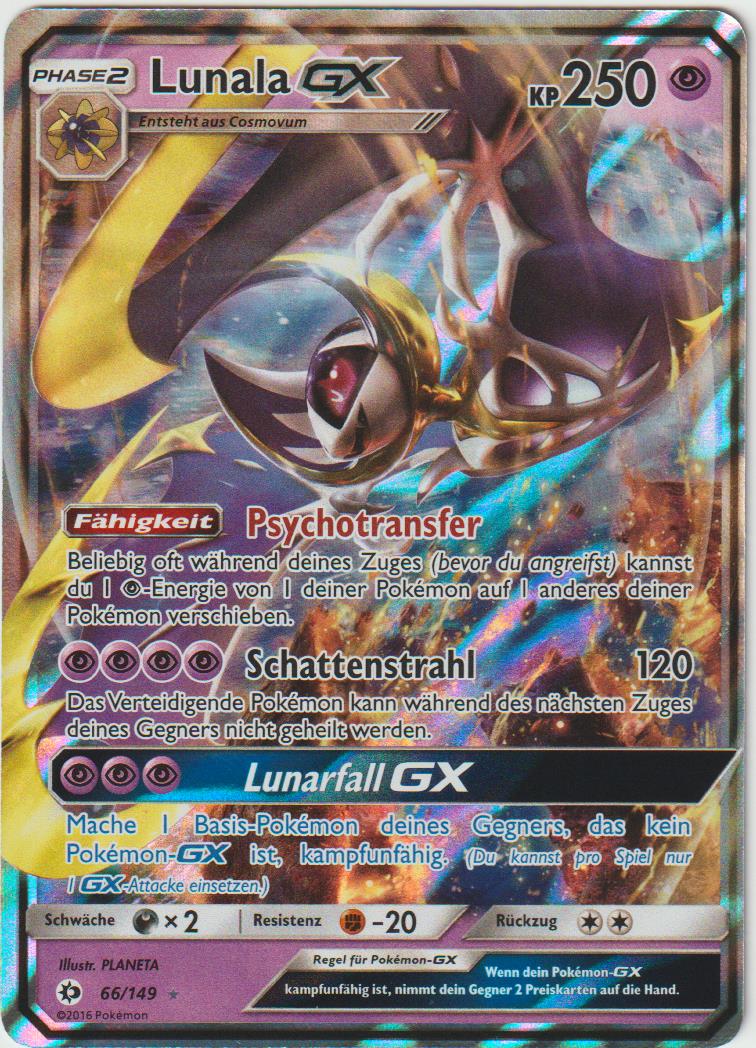 Lunala GX 66/149 - Sonne &amp; Mond - Deutsch - Near Mint