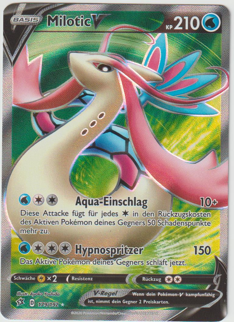 Milotic V 179/192 Full Art - Schwert &amp; Schild - Clash der Rebellen - Deutsch - Near Mint