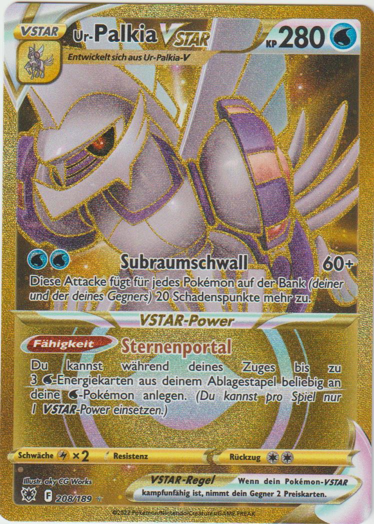 Ur-Palkia VSTAR 208/189 - Schwert &amp; Schild - Astralglanz - Deutsch - Near Mint