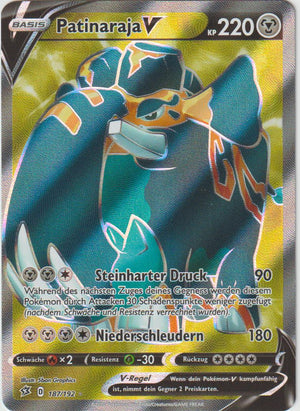 Patinaraja V 187/192 Full Art - Schwert & Schild - Clash der Rebellen - Deutsch - Near Mint
