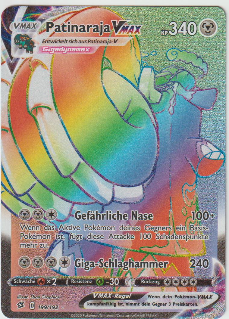 Patinaraja VMAX 199/192 - Schwert &amp; Schild - Clash der Rebellen - Deutsch - Near Mint
