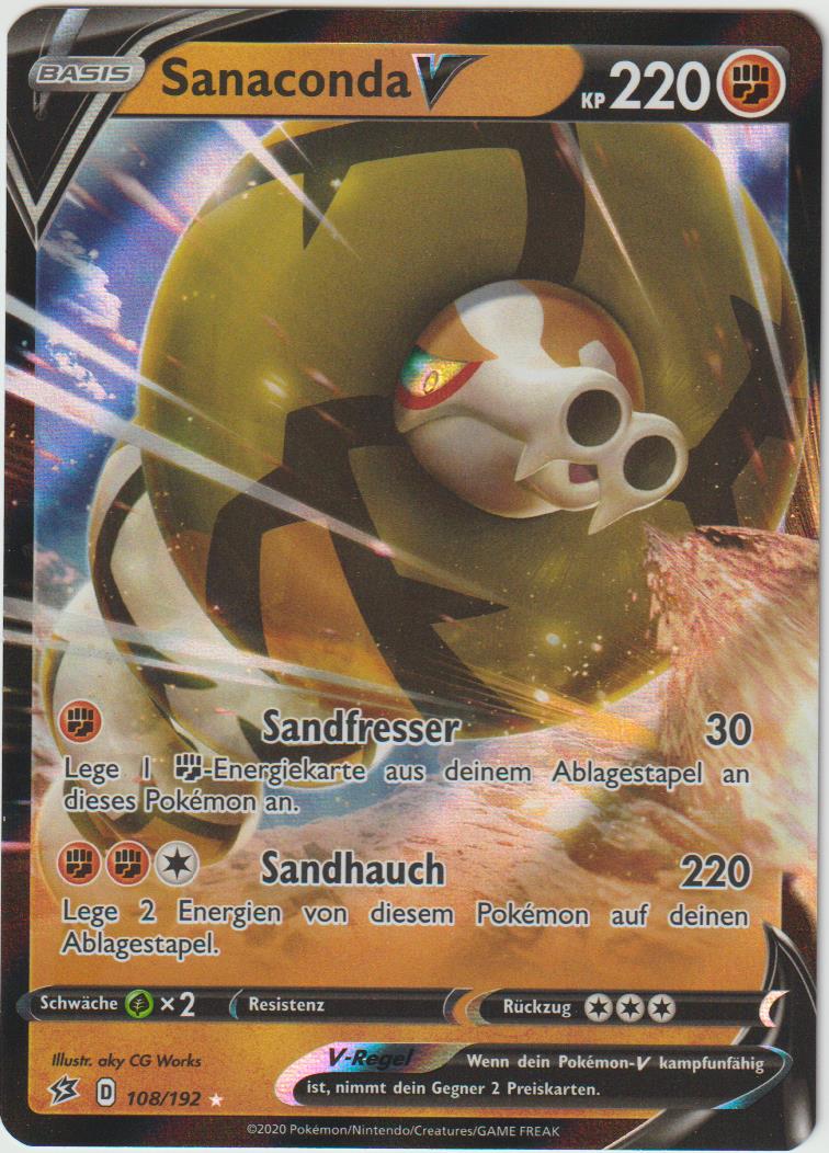 Sanaconda V 108/192 - Schwert &amp; Schild - Clash der Rebellen - Deutsch - Near Mint
