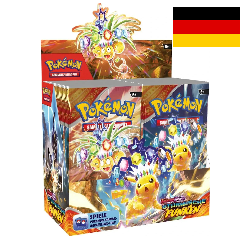 Karmesin &amp; Purpur - Pokemon Stürmische Funken Display Deutsch