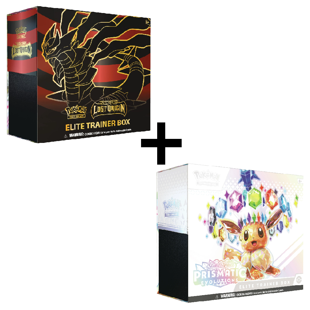 1x Prismatic Evolutions ETB Englisch  + 1 x Lost Origin Elite Trainer Box Englisch
