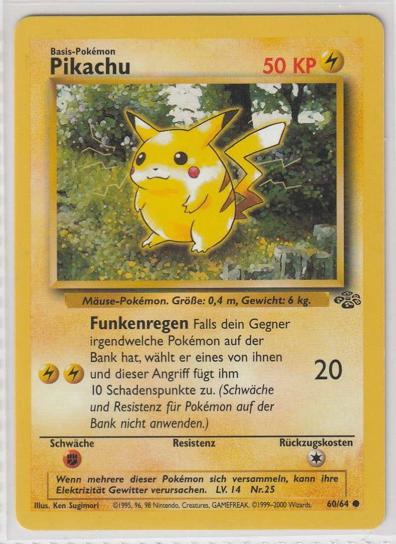 Pikachu 60/64 Dschungel Jungle - Deutsch - Excellent