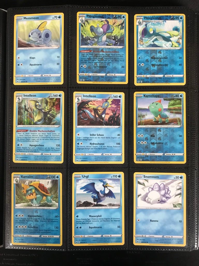 Schwert &amp; Schild Master Set Pokemon Sammlung 216/202 Komplett Deutsch - Near MINT