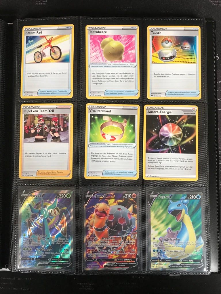 Schwert &amp; Schild Master Set Pokemon Sammlung 216/202 Komplett Deutsch - Near MINT