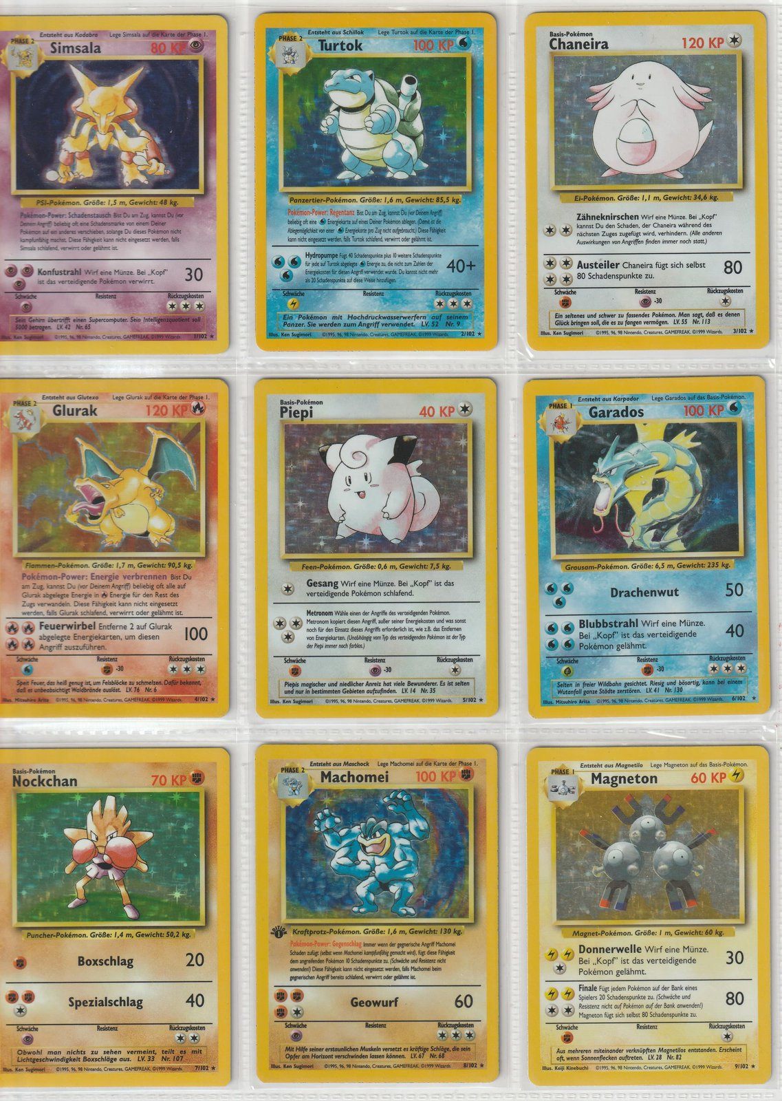Base Set Master Set Pokemon Sammlung Basis 102/102 Komplett Deutsch