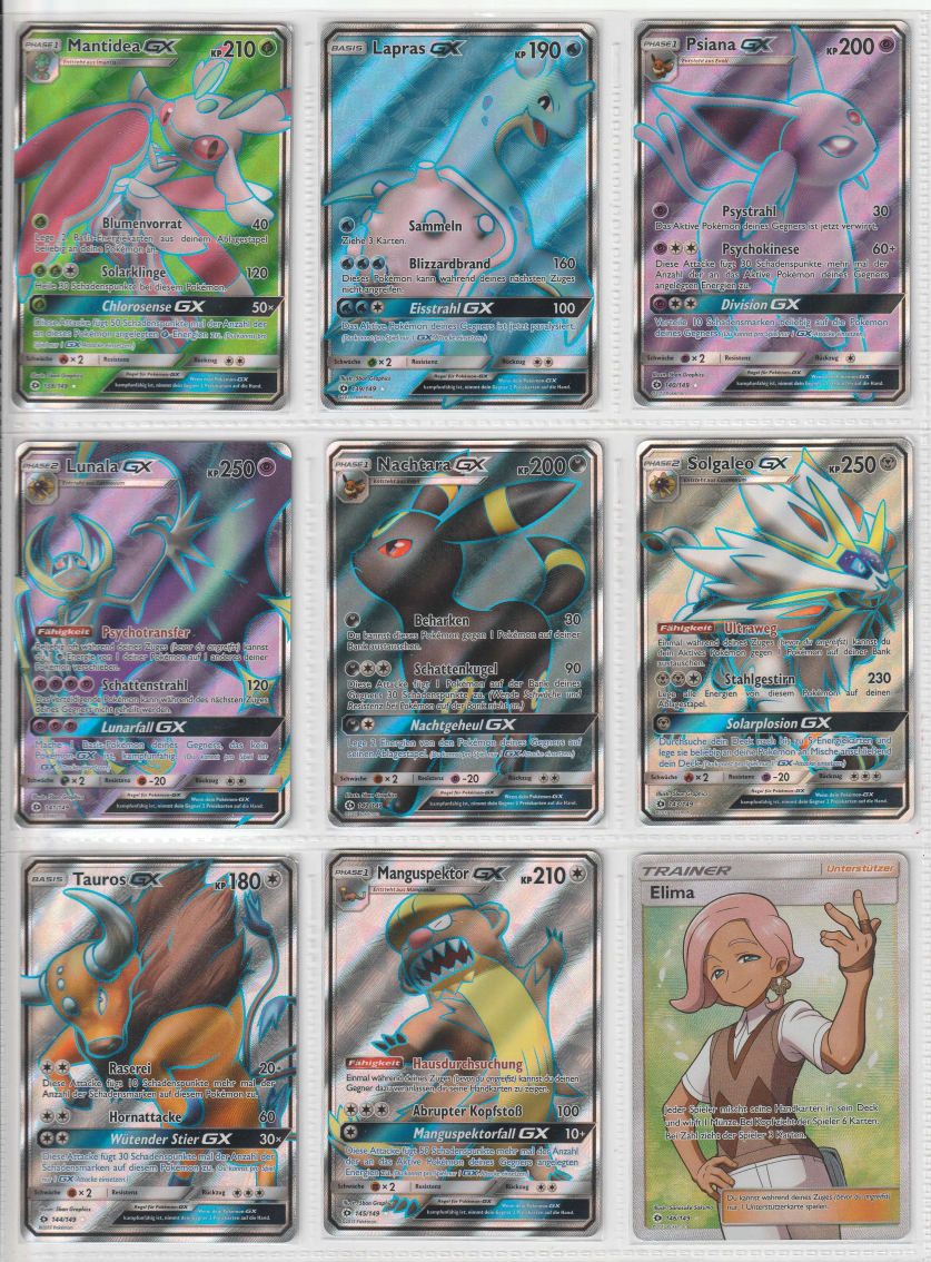 Sonne Mond Basis Master Set Pokemon Sammlung 163/149 Komplett Deutsch