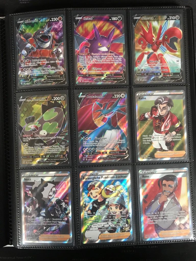 Flammende Finsternis Master Set Pokemon Sammlung 201/189 Komplett Deutsch