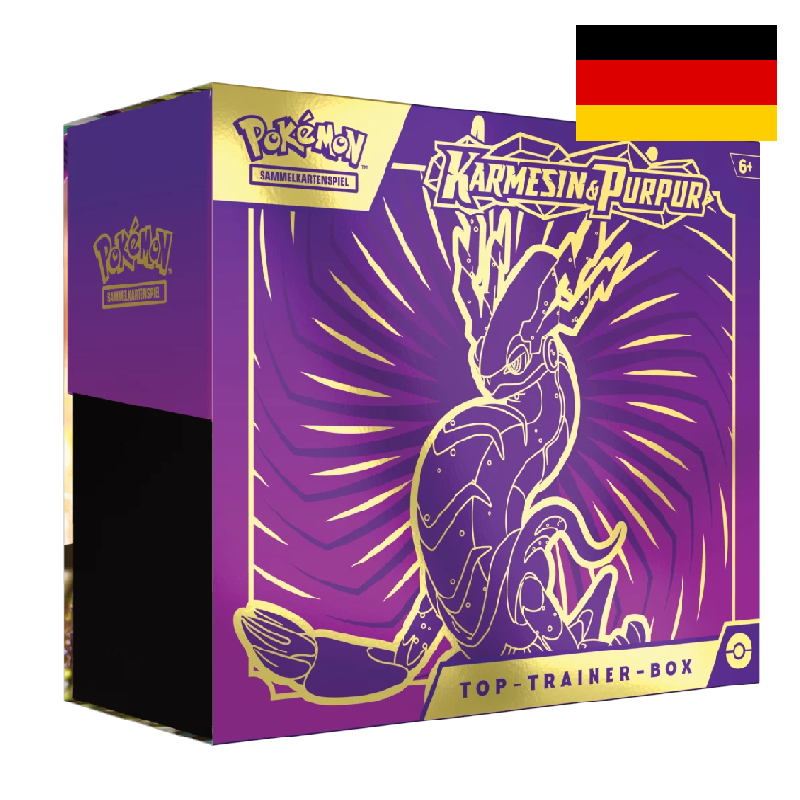 Karmesin & Purpur Top Trainer Box - Scarlet & Violet - Miraidon Deutsch