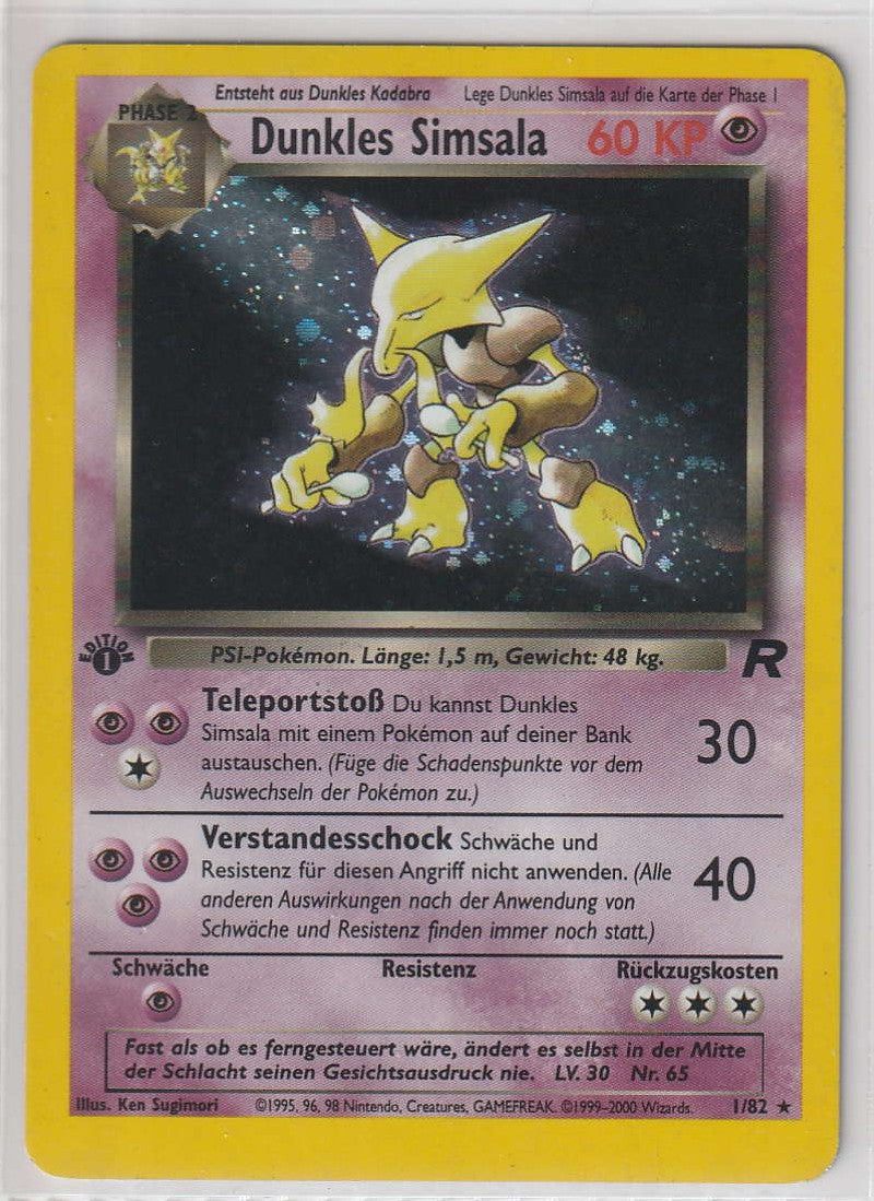 Dunkles Simsala 1/82 Team Rocket- Deutsch - Excellent